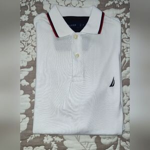 Nautica Men's White Polo Shirt Perfect Condition no Stains or Damage.